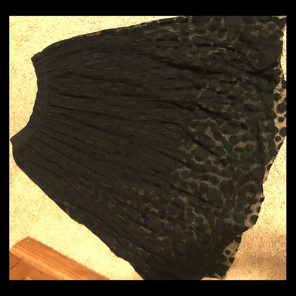 Black overlay skirt